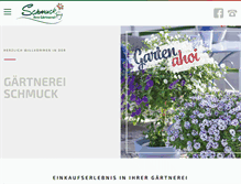 Tablet Screenshot of gaertnerei-schmuck.de